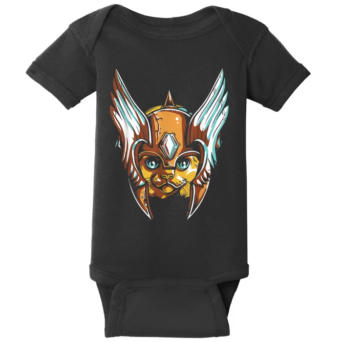 Cute Funny & Unique Cat & Viking Lover & Gift Baby Bodysuit