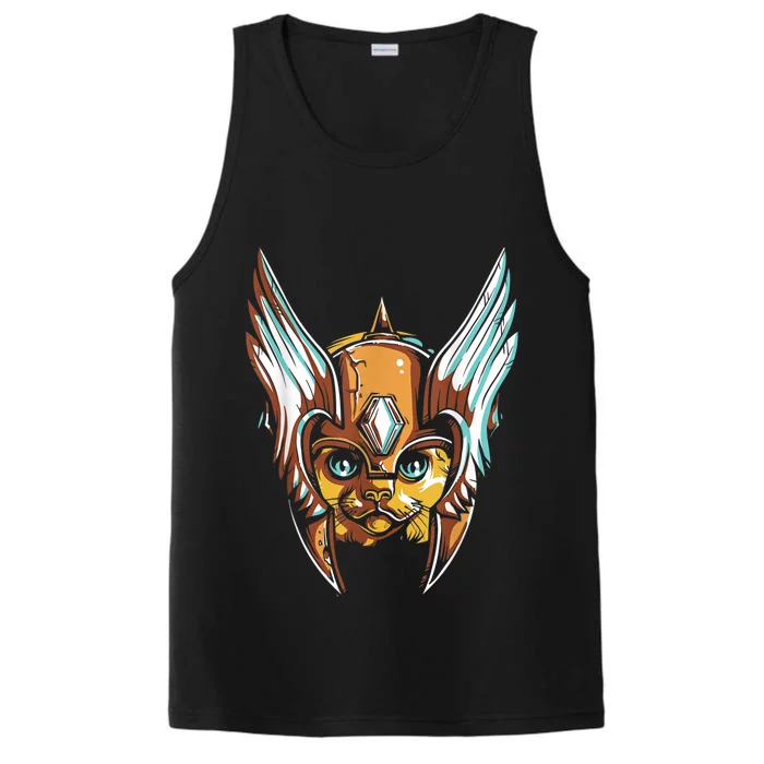 Cute Funny & Unique Cat & Viking Lover & Gift Performance Tank