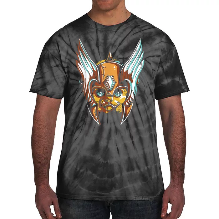 Cute Funny & Unique Cat & Viking Lover & Gift Tie-Dye T-Shirt