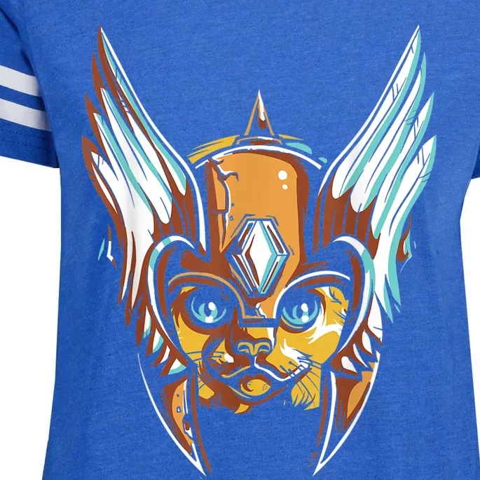 Cute Funny & Unique Cat & Viking Lover & Gift Enza Ladies Jersey Football T-Shirt