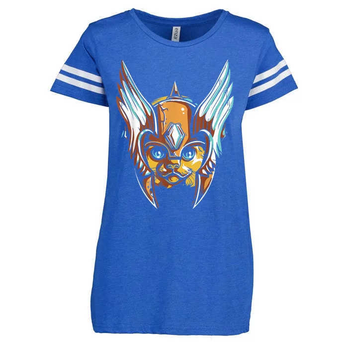 Cute Funny & Unique Cat & Viking Lover & Gift Enza Ladies Jersey Football T-Shirt