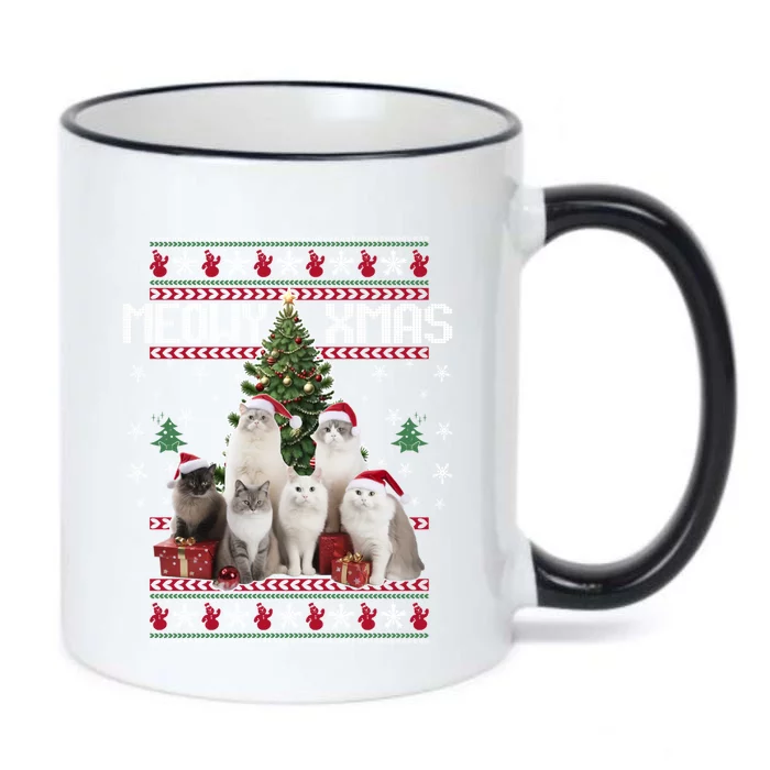 Cat Funny Ugly Christmas Black Color Changing Mug