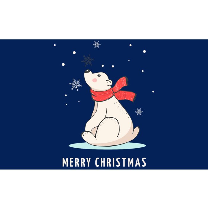 Cute Funny & Unique Christmas Polar Bear & Snow Gift Bumper Sticker