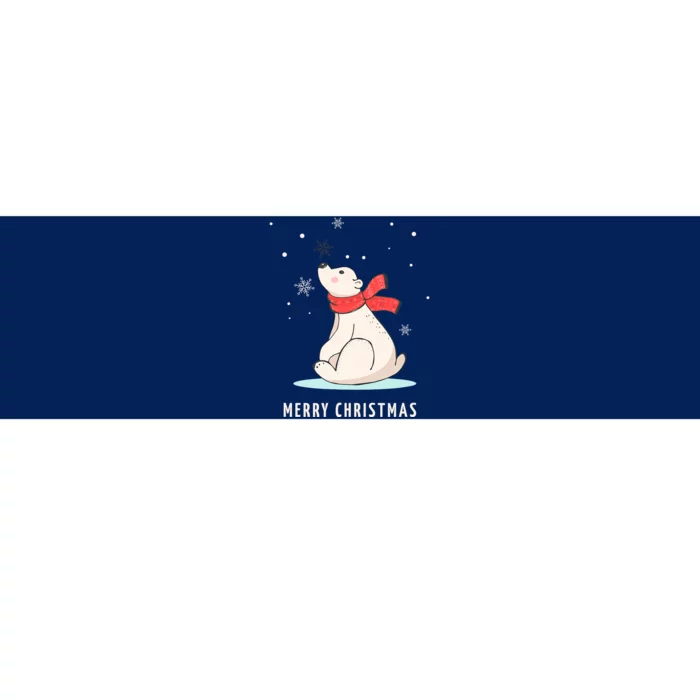 Cute Funny & Unique Christmas Polar Bear & Snow Gift Bumper Sticker