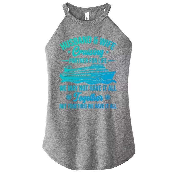 Cruising Family Vacation Husband Wife Cruising Partner Gift Women’s Perfect Tri Rocker Tank