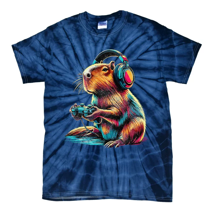 Capybara Funny Video Games Capybara Tie-Dye T-Shirt