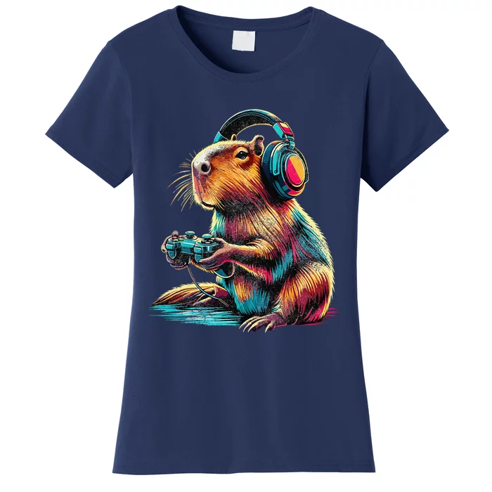 Capybara Funny Video Games Capybara Women's T-Shirt