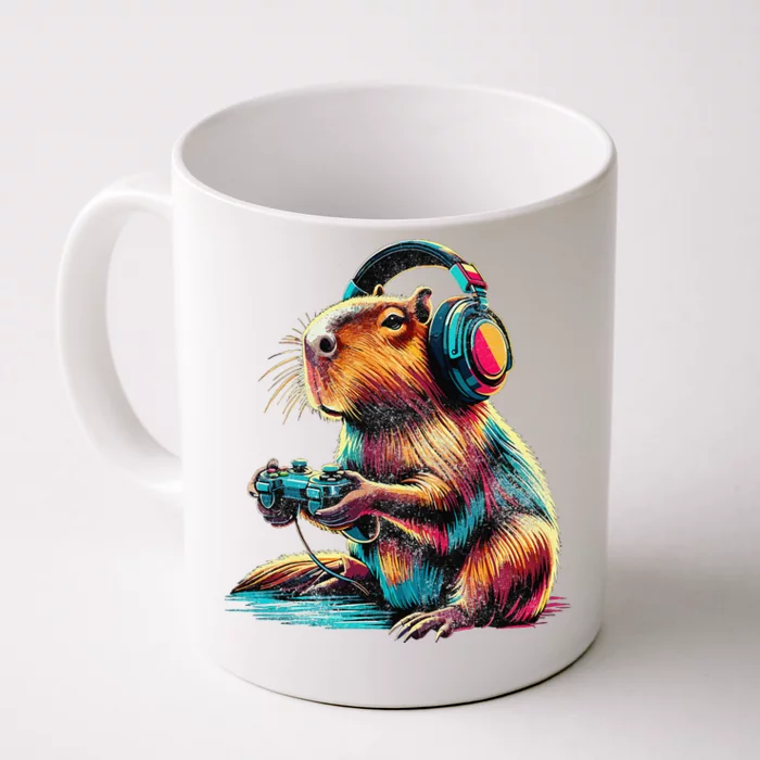 Capybara Funny Video Games Capybara Front & Back Coffee Mug