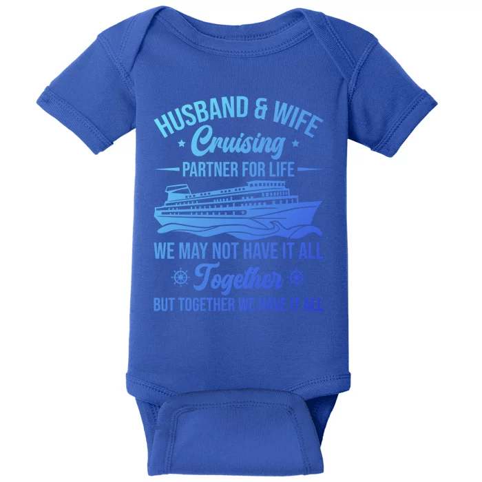 Cruising Family Vacation Husband Wife Cruising Partner Gift Baby Bodysuit