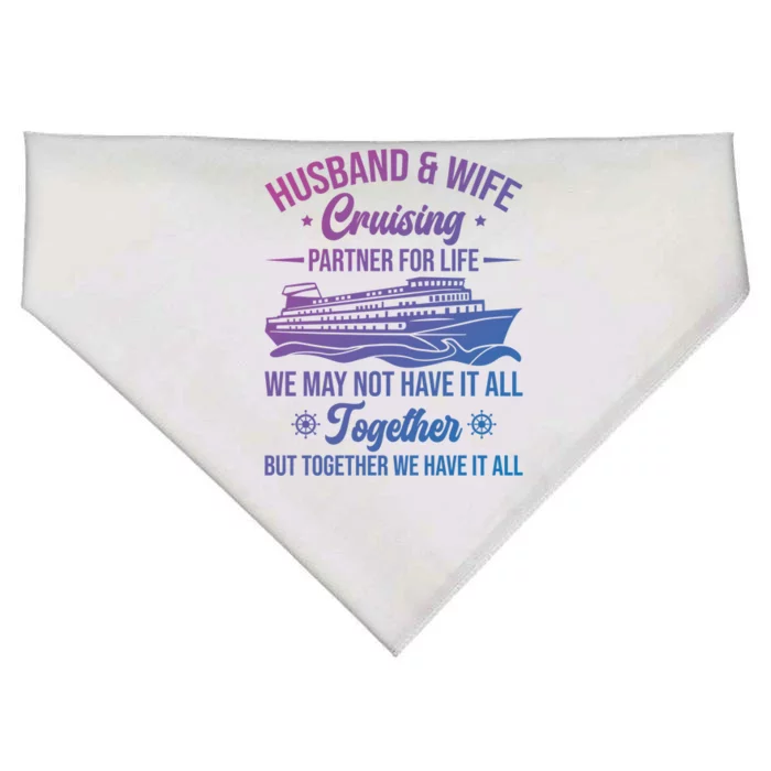 Cruising Family Vacation Husband Wife Cruising Partner Gift USA-Made Doggie Bandana