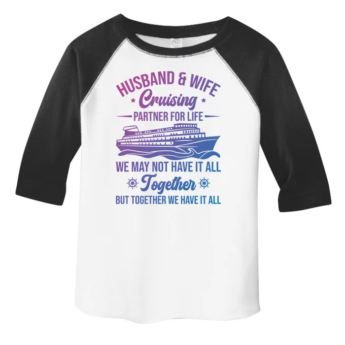 Cruising Family Vacation Husband Wife Cruising Partner Gift Toddler Fine Jersey T-Shirt