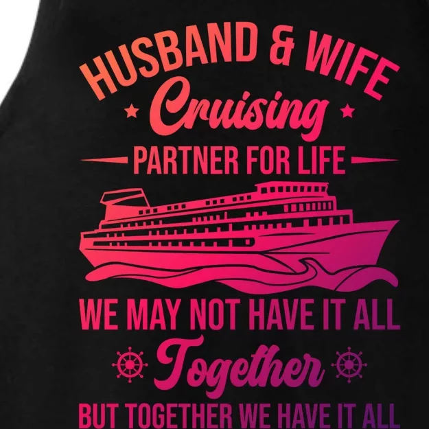 Cruising Family Vacation Husband Wife Cruising Partner Gift Ladies Tri-Blend Wicking Tank