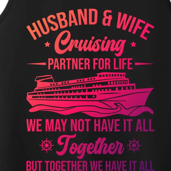 Cruising Family Vacation Husband Wife Cruising Partner Gift Performance Tank