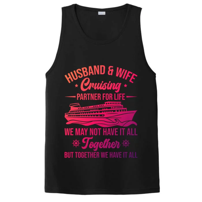 Cruising Family Vacation Husband Wife Cruising Partner Gift Performance Tank