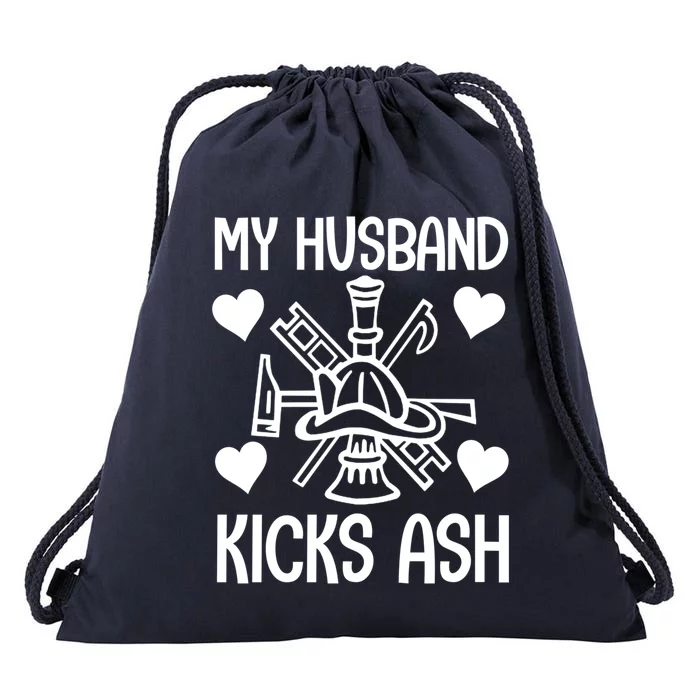 Cute Firefighter Volunteer Fire Job Fire Husband Wife Tee Gift Drawstring Bag