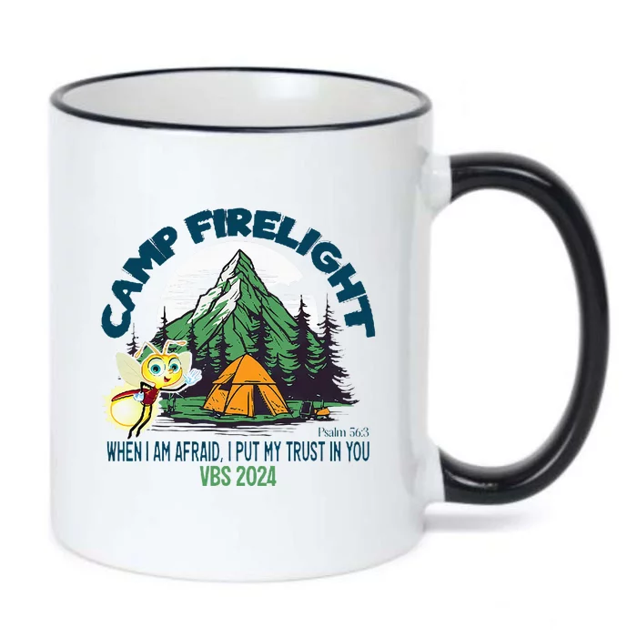 Camp Firelight Vbs Camp Vacation Bible School Firework 2024 Black Color Changing Mug