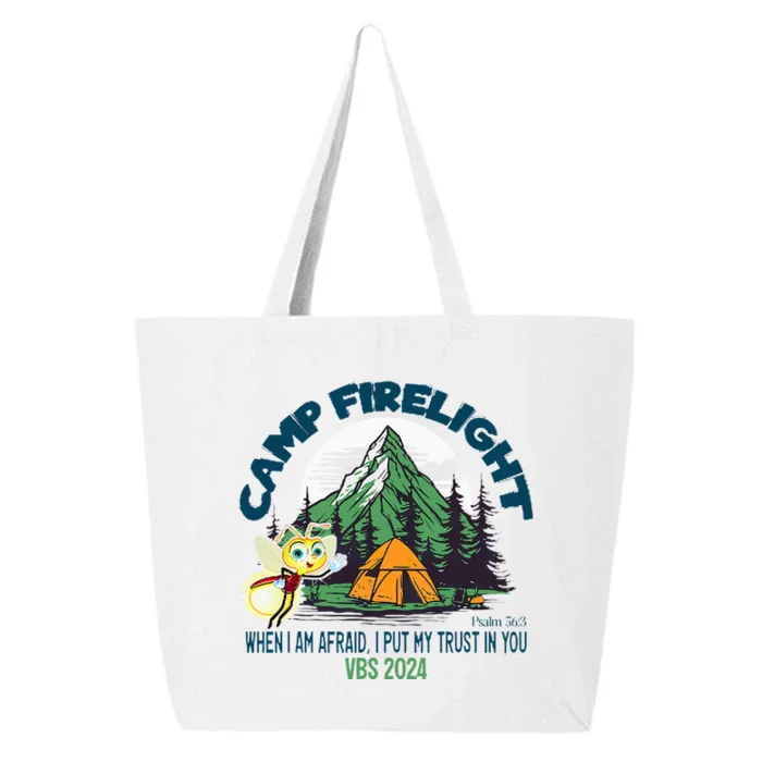 Camp Firelight Vbs Camp Vacation Bible School Firework 2024 25L Jumbo Tote