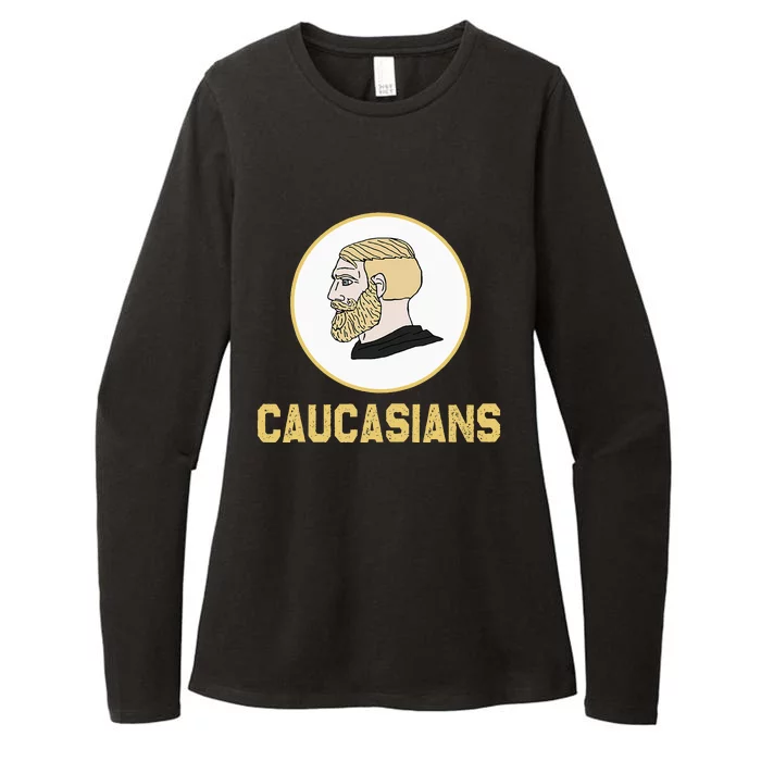 Caucasians Funny Vintage Caucasians Pride Womens CVC Long Sleeve Shirt