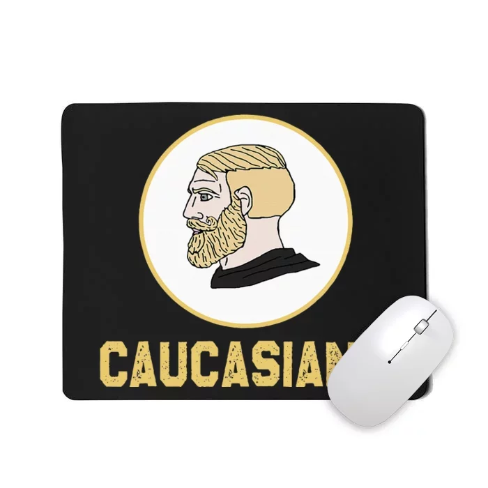 Caucasians Funny Vintage Caucasians Pride Mousepad