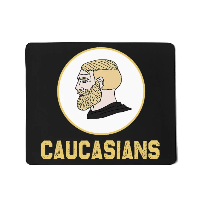 Caucasians Funny Vintage Caucasians Pride Mousepad