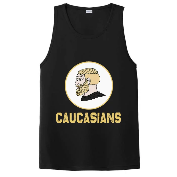 Caucasians Funny Vintage Caucasians Pride Performance Tank