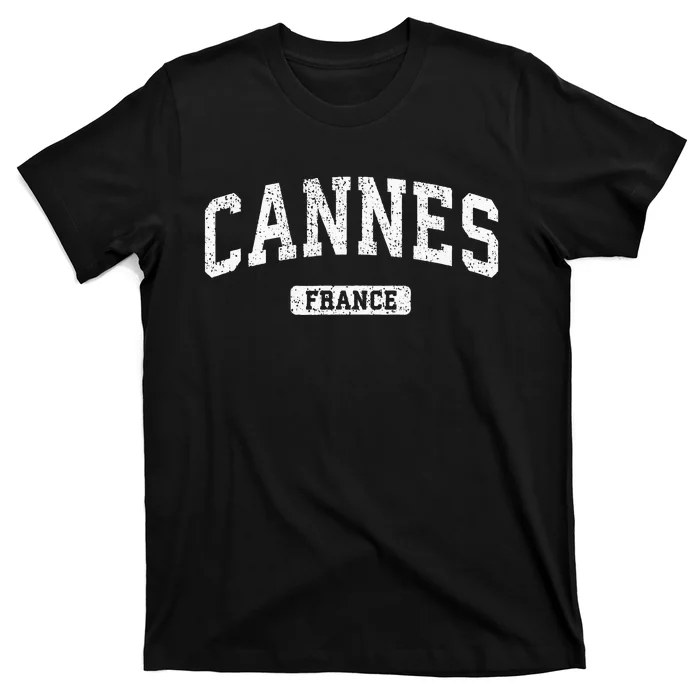 Cannes France Vintage Sports Design T-Shirt