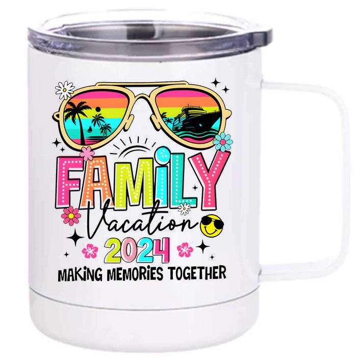 Cruise Family Vacation Making Memories Together Front & Back 12oz Stainless Steel Tumbler Cup