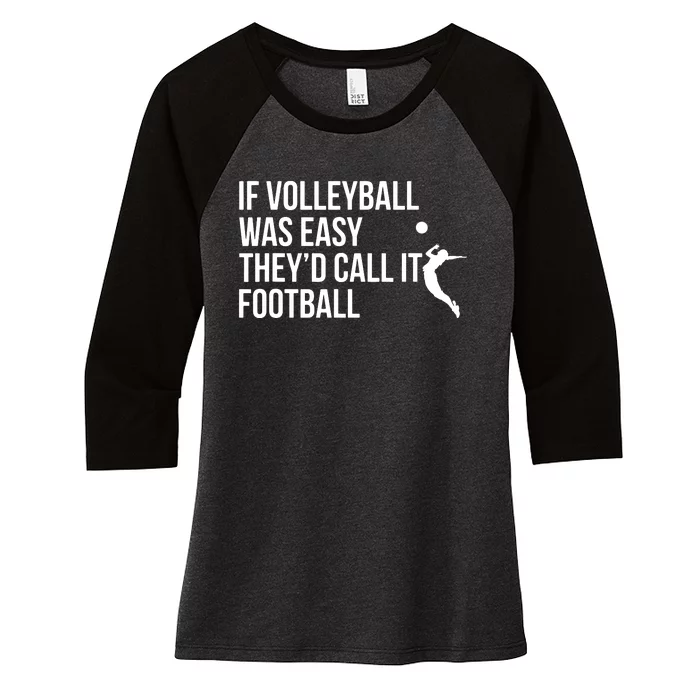 Cute Funny Volleyball Designs For Teen Women's Tri-Blend 3/4-Sleeve Raglan Shirt