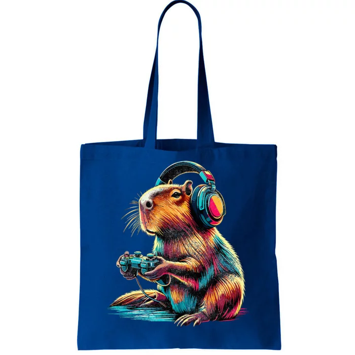 Capybara Funny Video Games Capybara Tote Bag