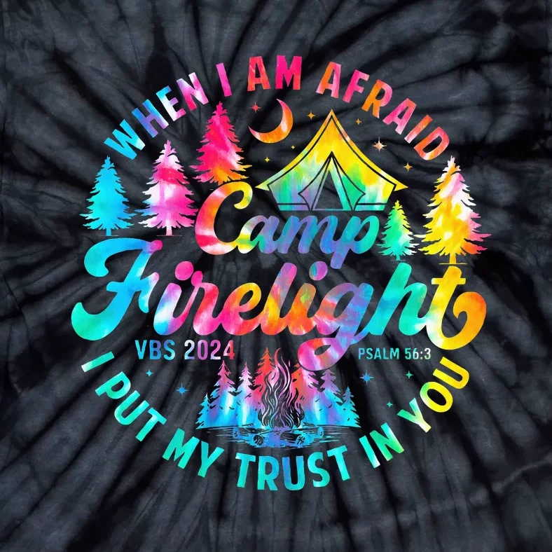 Camp Firelight Vacation Bible School Vbs 2024 Christian Camp Tie-Dye T-Shirt