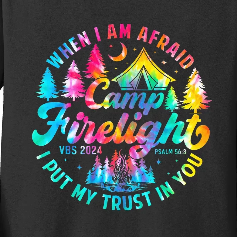 Camp Firelight Vacation Bible School Vbs 2024 Christian Camp Kids Long Sleeve Shirt