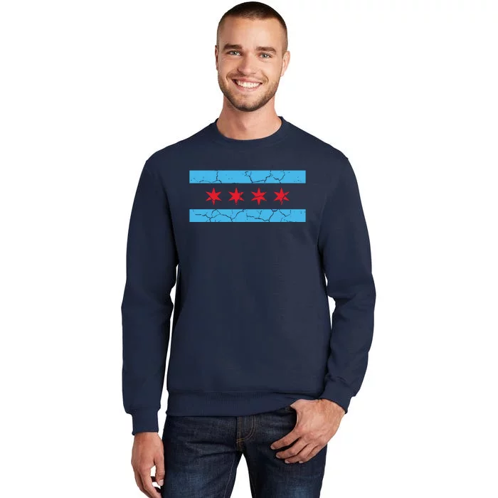 Chicago Flag Vintage Tall Sweatshirt