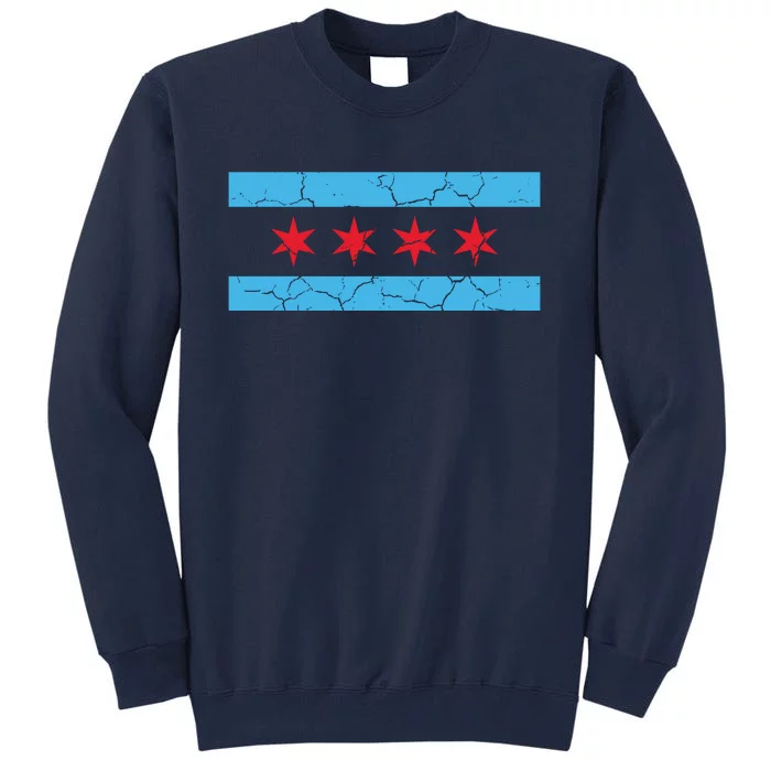 Chicago Flag Vintage Tall Sweatshirt