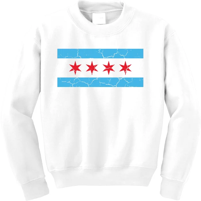 Chicago Flag Vintage Kids Sweatshirt