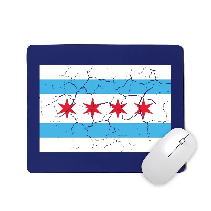 Chicago Flag Vintage Mousepad