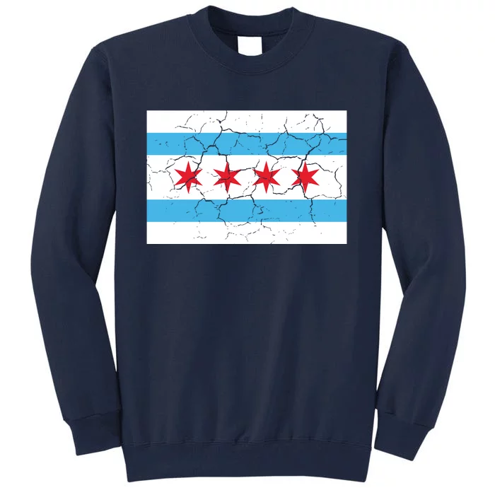 Chicago Flag Vintage Tall Sweatshirt