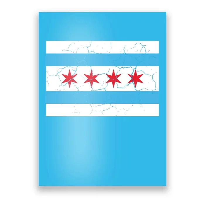 Chicago Flag Vintage Poster