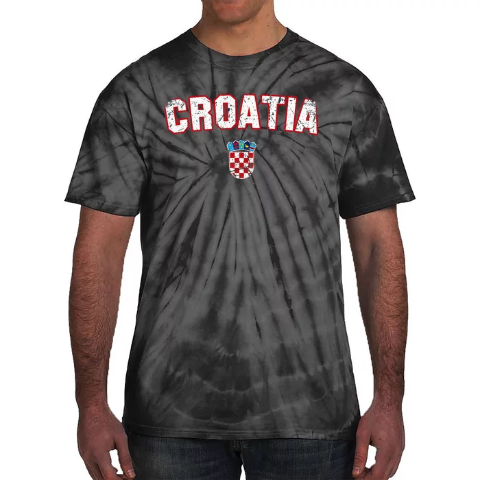 Croatia Flag Vintage Tie-Dye T-Shirt