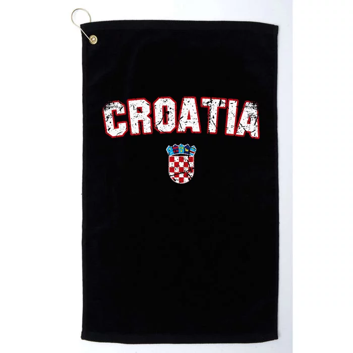 Croatia Flag Vintage Platinum Collection Golf Towel