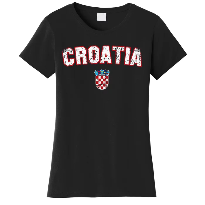 Croatia Flag Vintage Women's T-Shirt