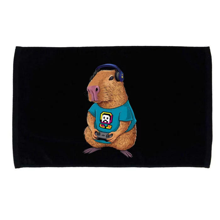 Capybara Funny Video Games Capybara Great Gift Microfiber Hand Towel