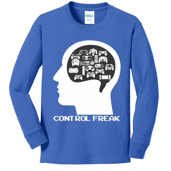 Control Freak Video Game Controllers Gamer Gift Kids Long Sleeve Shirt