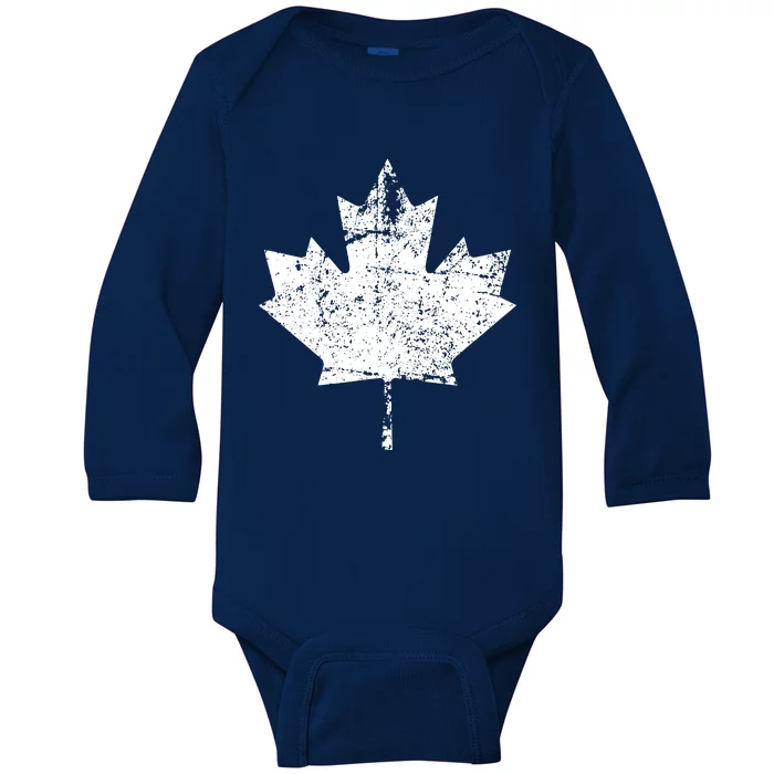 Canada Flag Vintage Women Canada Baby Long Sleeve Bodysuit