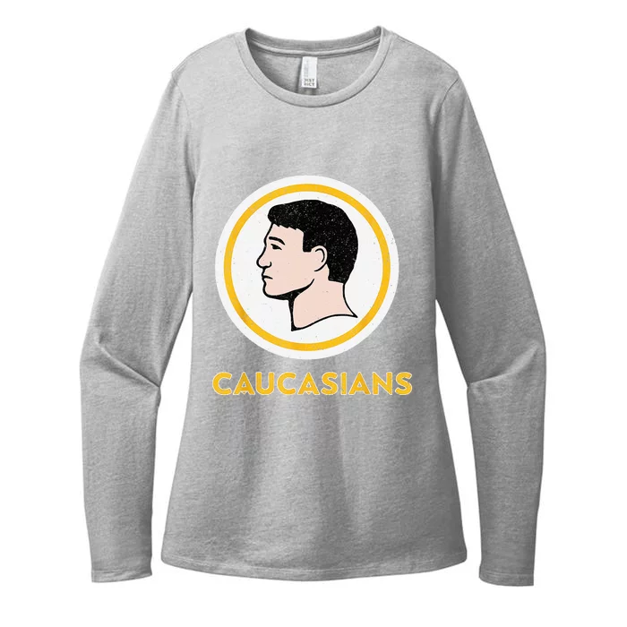 Caucasians Funny Vintage Caucasians Pride Womens CVC Long Sleeve Shirt