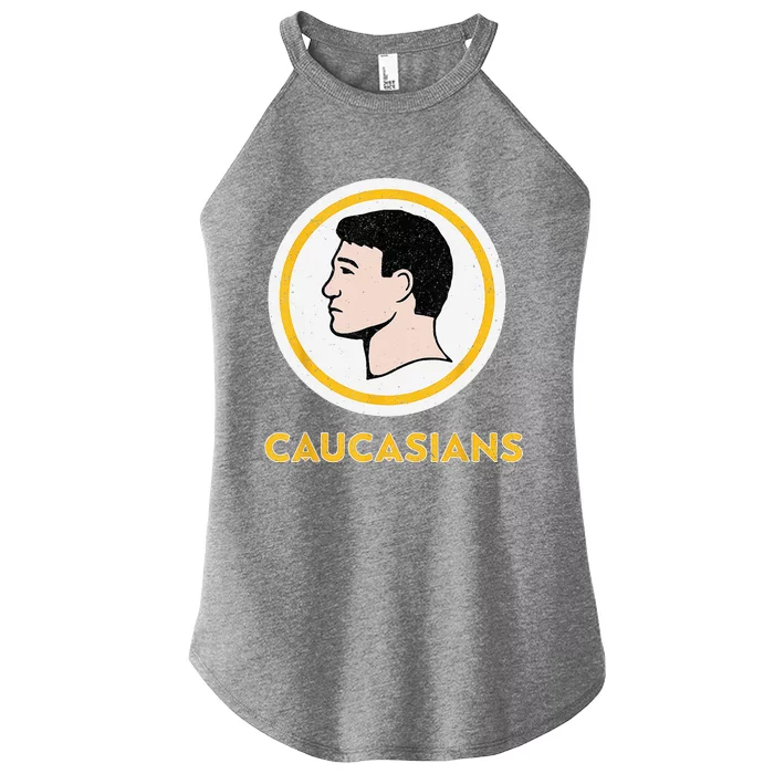 Caucasians Funny Vintage Caucasians Pride Women’s Perfect Tri Rocker Tank