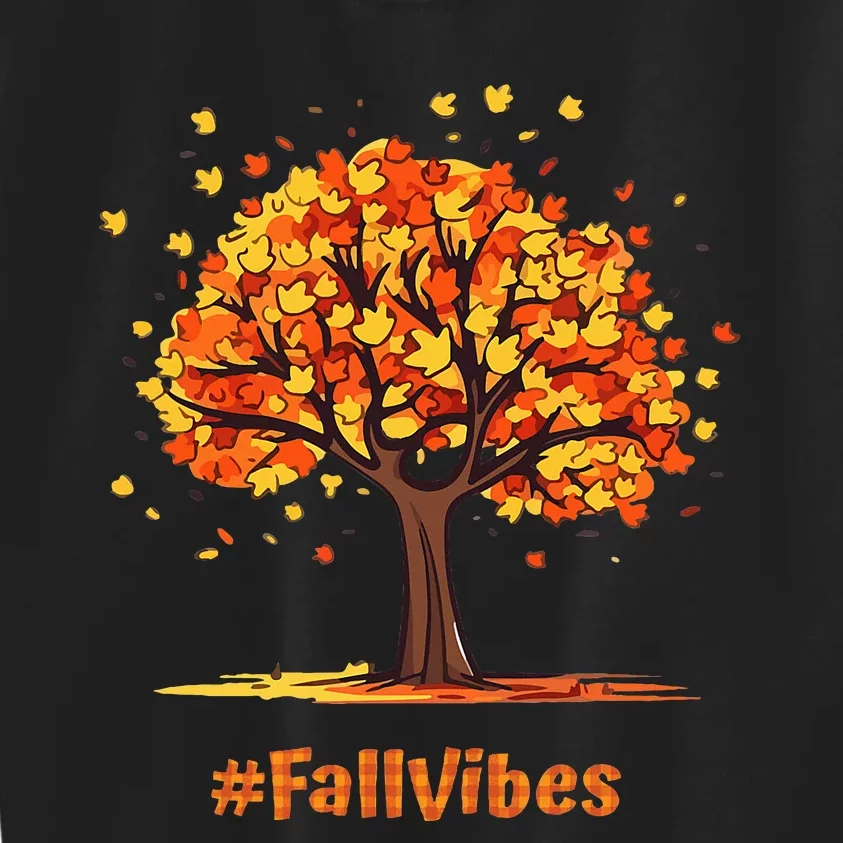 Cute Fall VibesAutumn Season Holiday Thanksgiving Retro Kids Sweatshirt