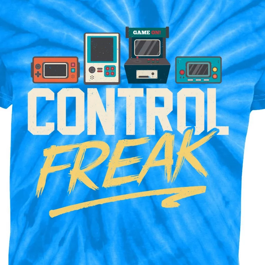 Control Freak Video Game Player Gaming Gamer Pc Console Geek Funny Gift Kids Tie-Dye T-Shirt