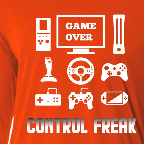 Control Freak Video Game Player Gaming Gamer Pc Console Geek Gift Cooling Performance Long Sleeve Crew