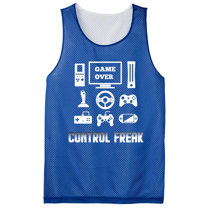 Control Freak Video Game Player Gaming Gamer Pc Console Geek Gift Mesh Reversible Basketball Jersey Tank