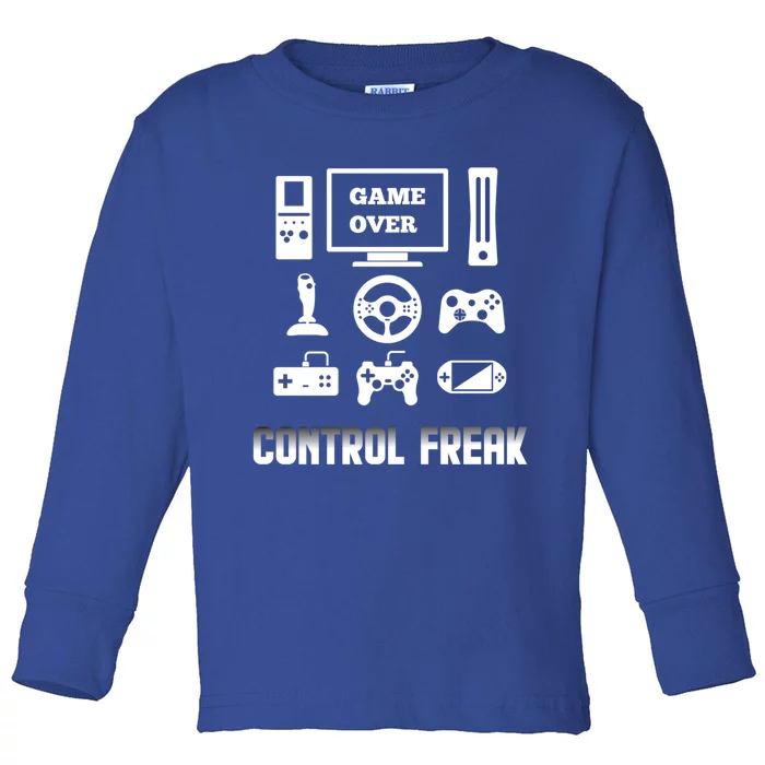 Control Freak Video Game Player Gaming Gamer Pc Console Geek Gift Toddler Long Sleeve Shirt